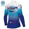 Maglia 2022 BikeExchange Jayco Manica Lunga Winter Invernale Bianco Blu